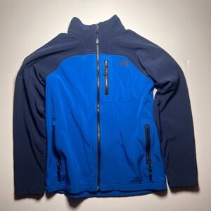 The North Face Apex Bionic Softshell Jacket Blue Navy Full Zip Windproof